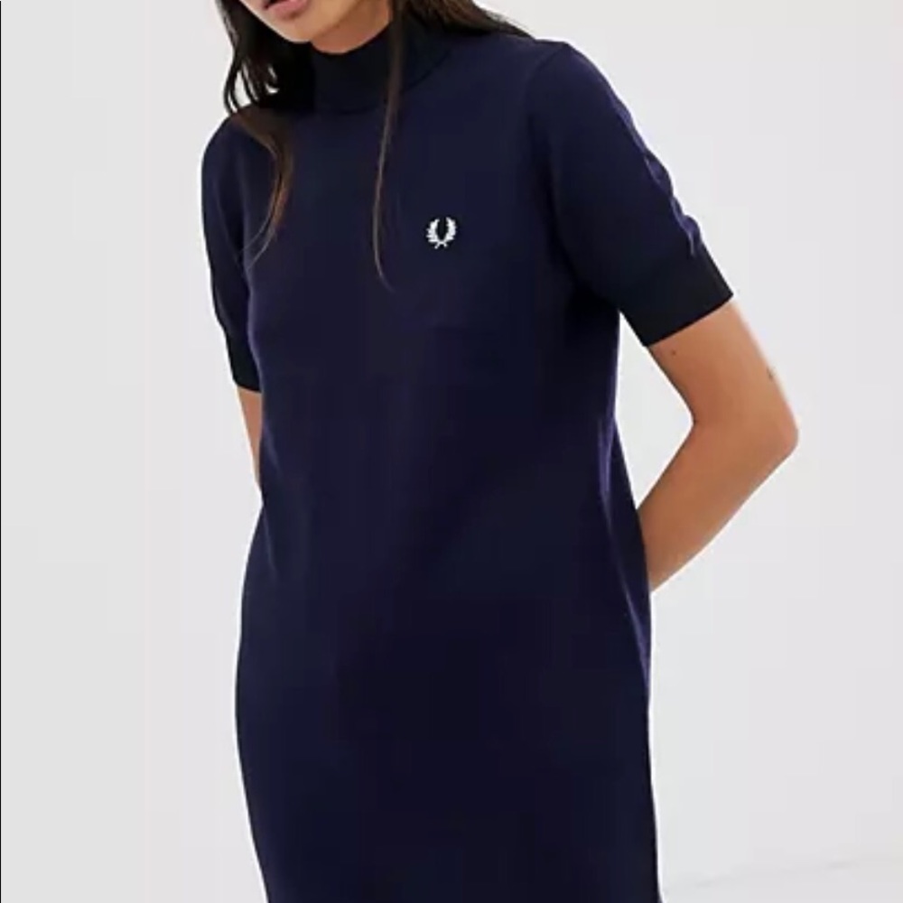 Fred Perry Blue Knit Dress